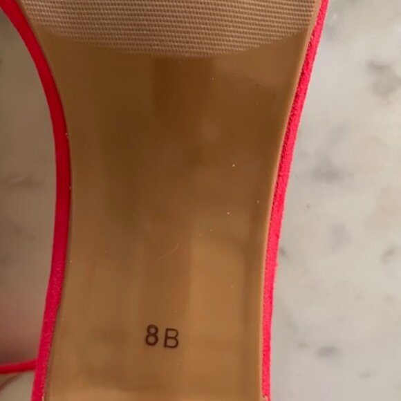 TALBOTS Lakia Poppy Brushed Leather Sandals 8B - Picture 5 of 16